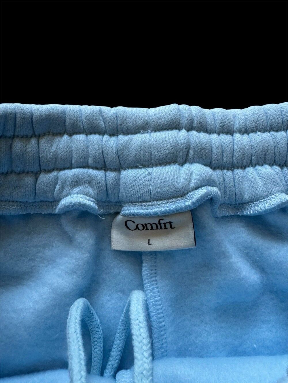COMFRT Collection Baby Blue Pastel Edit Sweat Shorts Women’s Large NEW - Picture 6 of 8